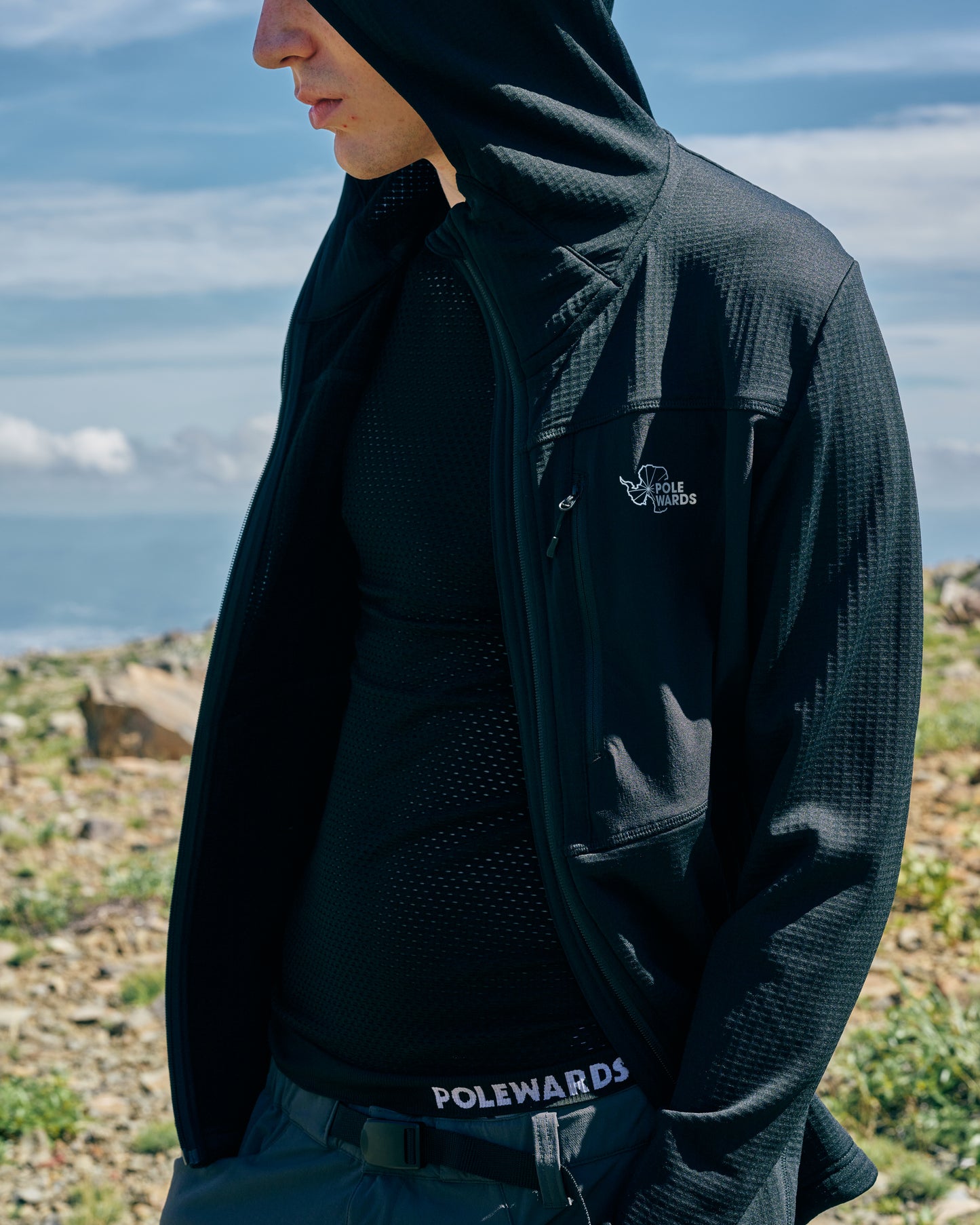 【MENS】フュージョンドライpp パワーグリッドフーディー BLK