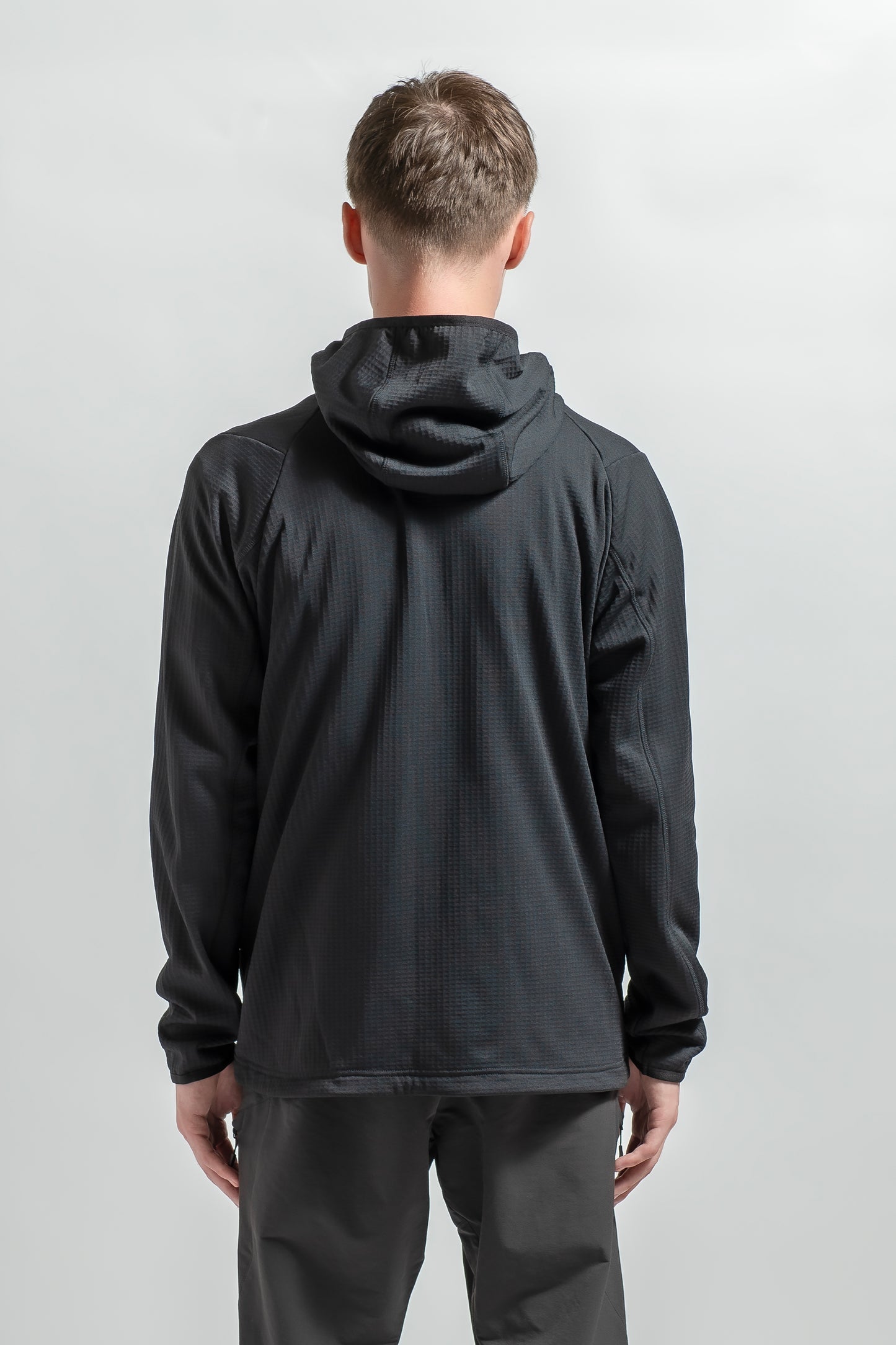 【MENS】フュージョンドライpp パワーグリッドフーディー BLK