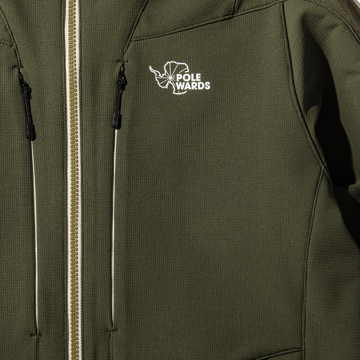 polewardsコーデュラ ソフトシェルフーディー KHK