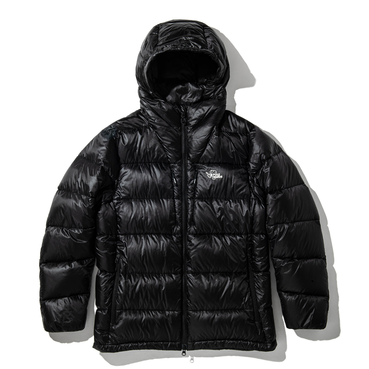polewardsフュージョンドライダウン ミッドウェイトフーディー BLK
