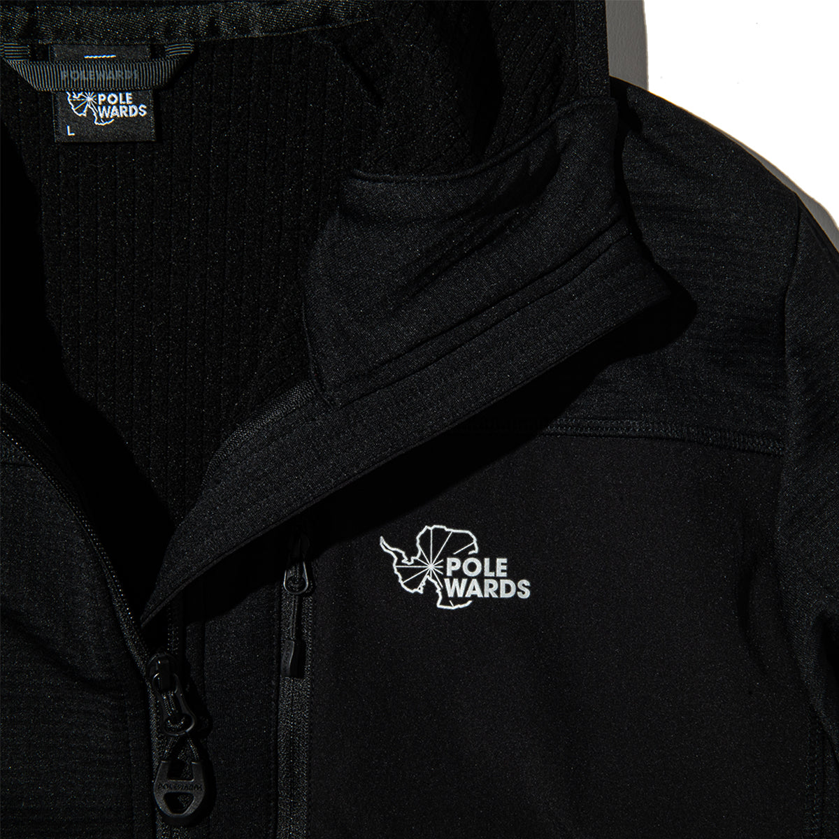 polewardsフュージョンドライpp パワーグリッドフーディー BLK