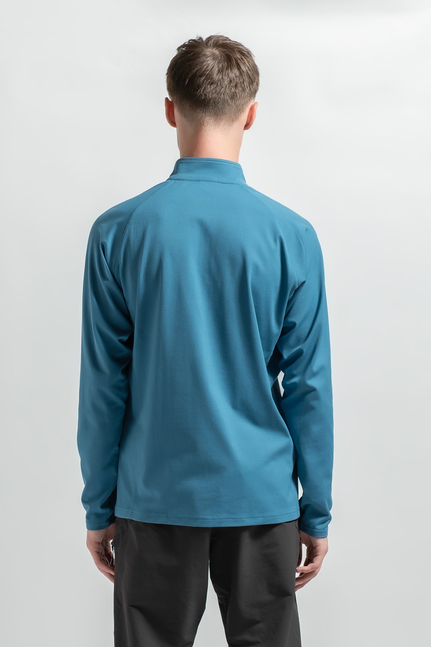 【MENS】DRY COMFORT H/ZIP TEE BLU